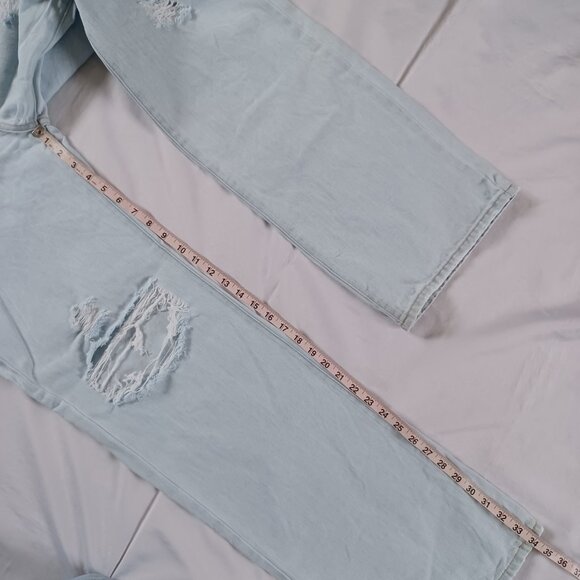 KanCan Jeans Light Wash Wide Leg Rigid Denim Highrise Button Fly Size 11 32x34 - Picture 12 of 12